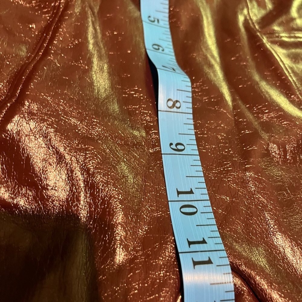 Spanx burgundy shiny leather pants new - Picture 10 of 10